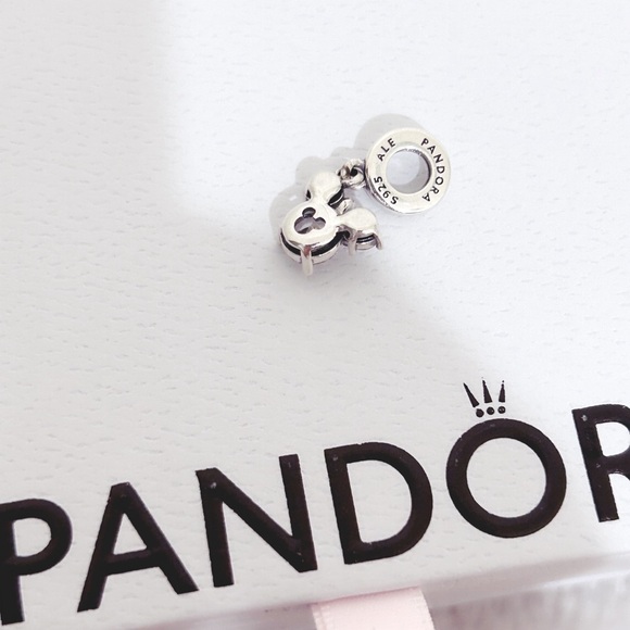 PANDORA Disney Minnie Mouse Silhouette Christmas Dangle Charm w/box - Picture 8 of 10